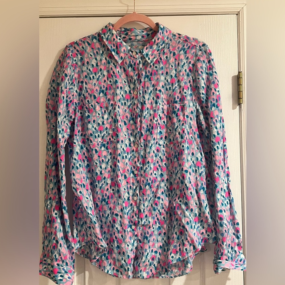 Colorful Floral Button-Up Shirt